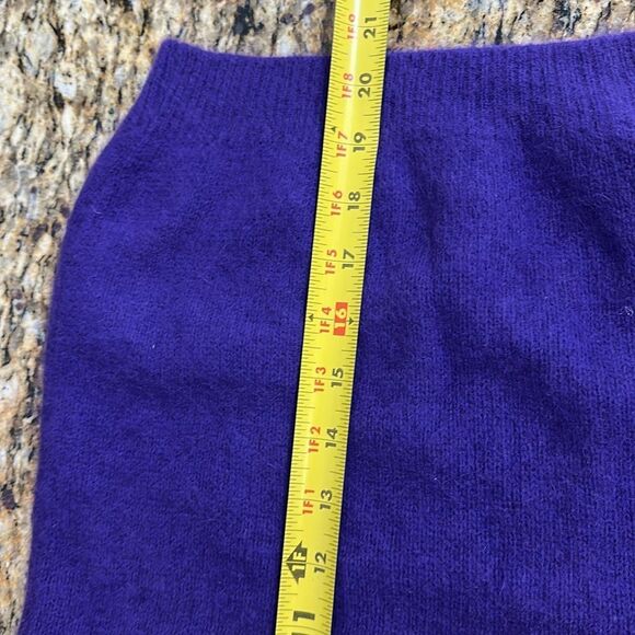 Reference Point Vintage Angora Blend Purple Knit Cap Sleeve Sweater Size M - Picture 4 of 6
